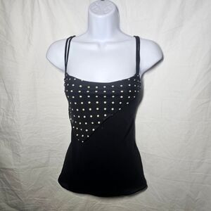 Vintage y2k 90s polka dot sleeveless blouse